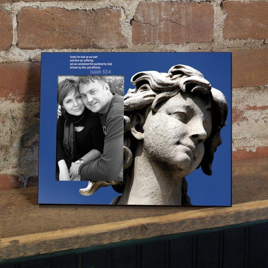 Isaiah 53:4 Decorative Picture Frame - Holds 4x6 Photo