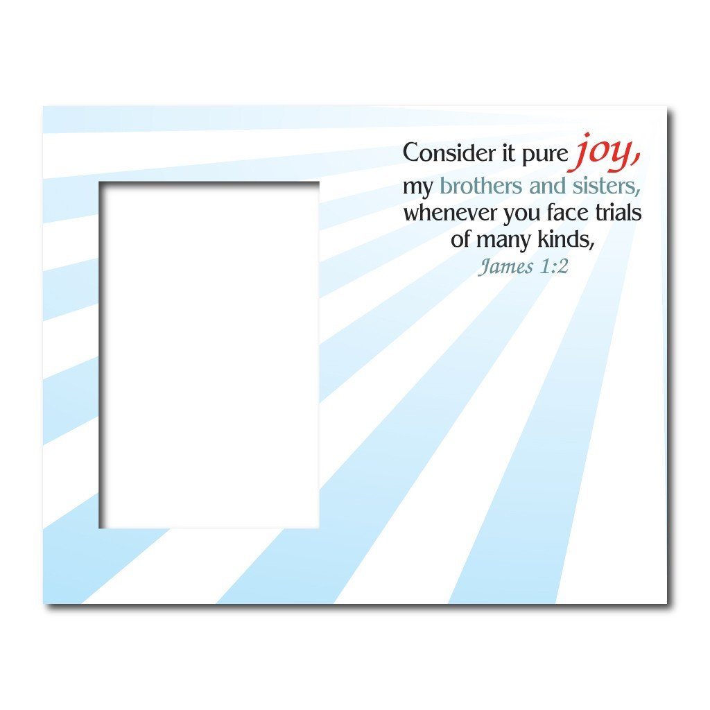 James 1:2 Decorative Picture Frame - Holds 4x6 Photo