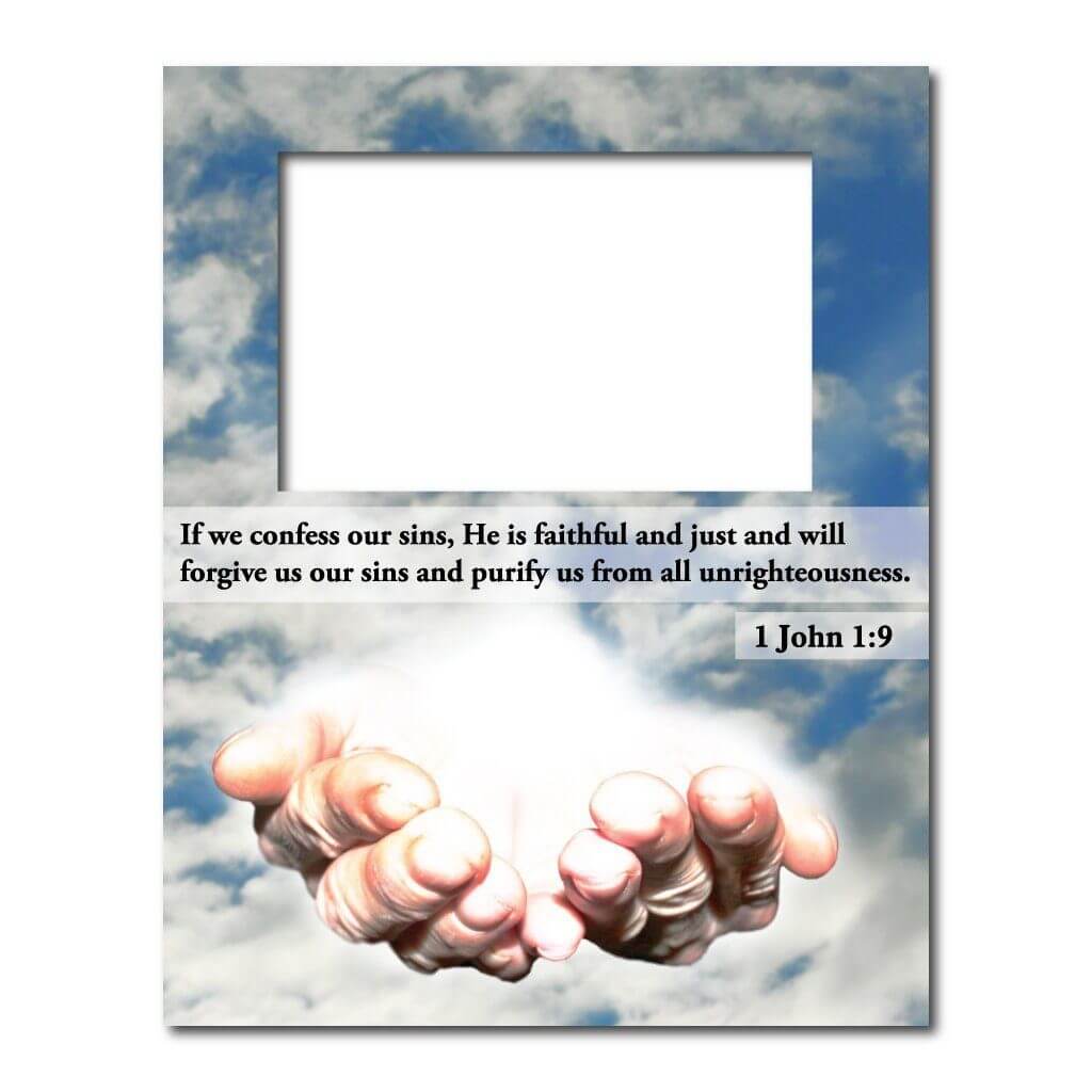 1 John 1:9 Decorative Picture Frame - Holds 4x6 Photo