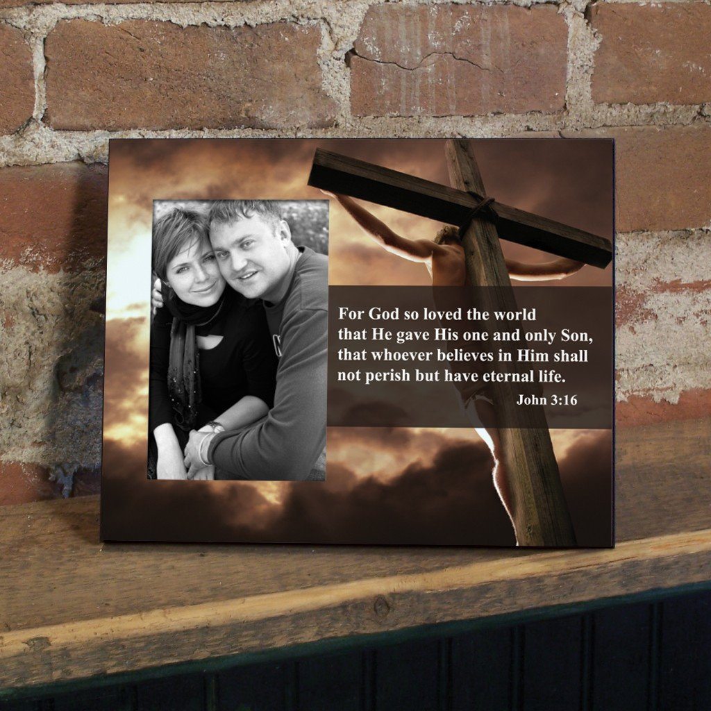 John 3:16 Decorative Picture Frame - Holds 4x6 Photo