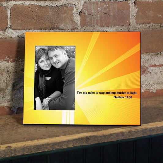 Matthew 11:30 Decorative Picture Frame - Holds 4x6 Photo