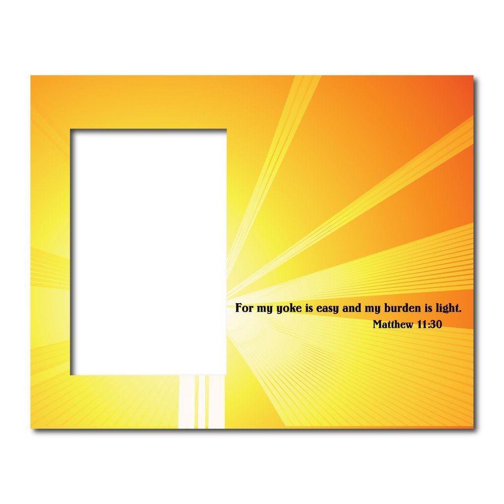 Matthew 11:30 Decorative Picture Frame - Holds 4x6 Photo