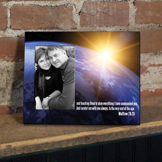 Matthew 28:20 Decorative Picture Frame - Holds 4x6 Photo