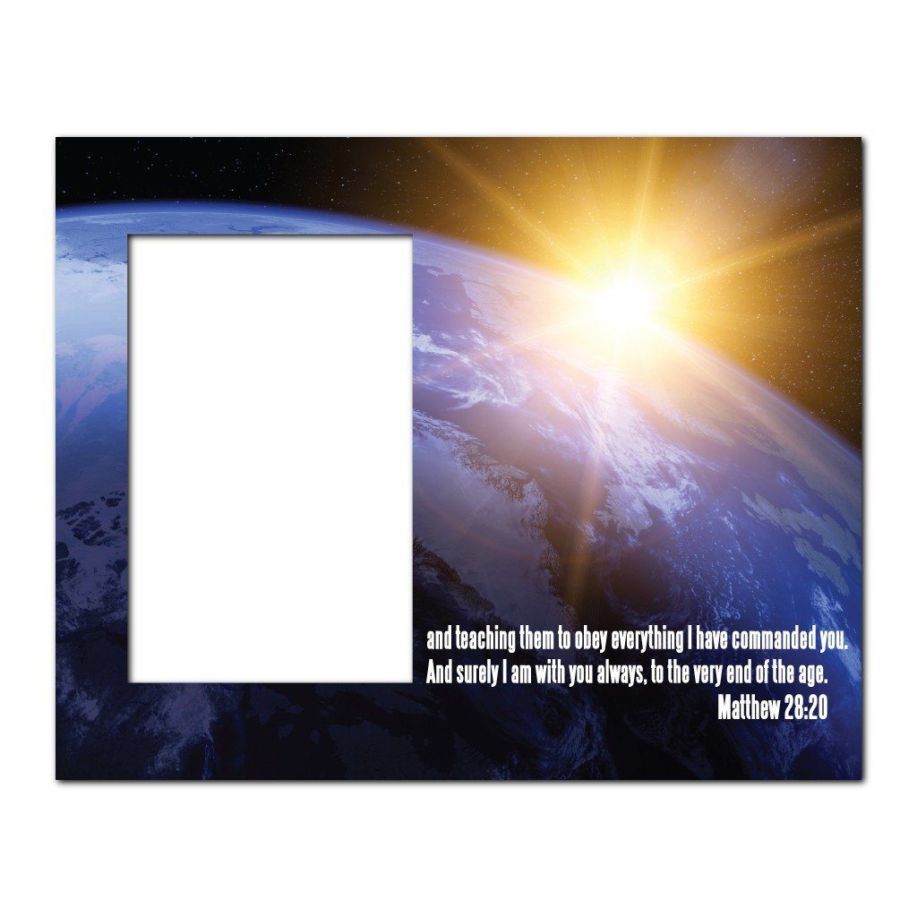 Matthew 28:20 Decorative Picture Frame - Holds 4x6 Photo