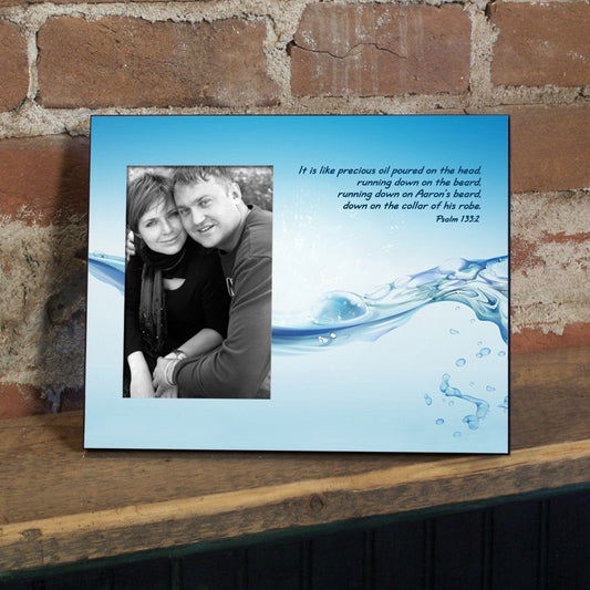 Psalm 133:2 Decorative Picture Frame - Holds 4x6 Photo