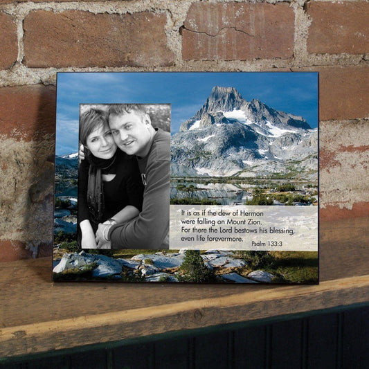 Psalm 133:3 Decorative Picture Frame - Holds 4x6 Photo