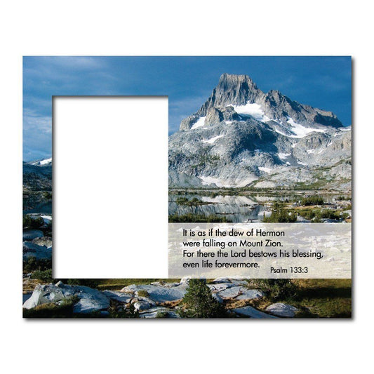 Psalm 133:3 Decorative Picture Frame - Holds 4x6 Photo