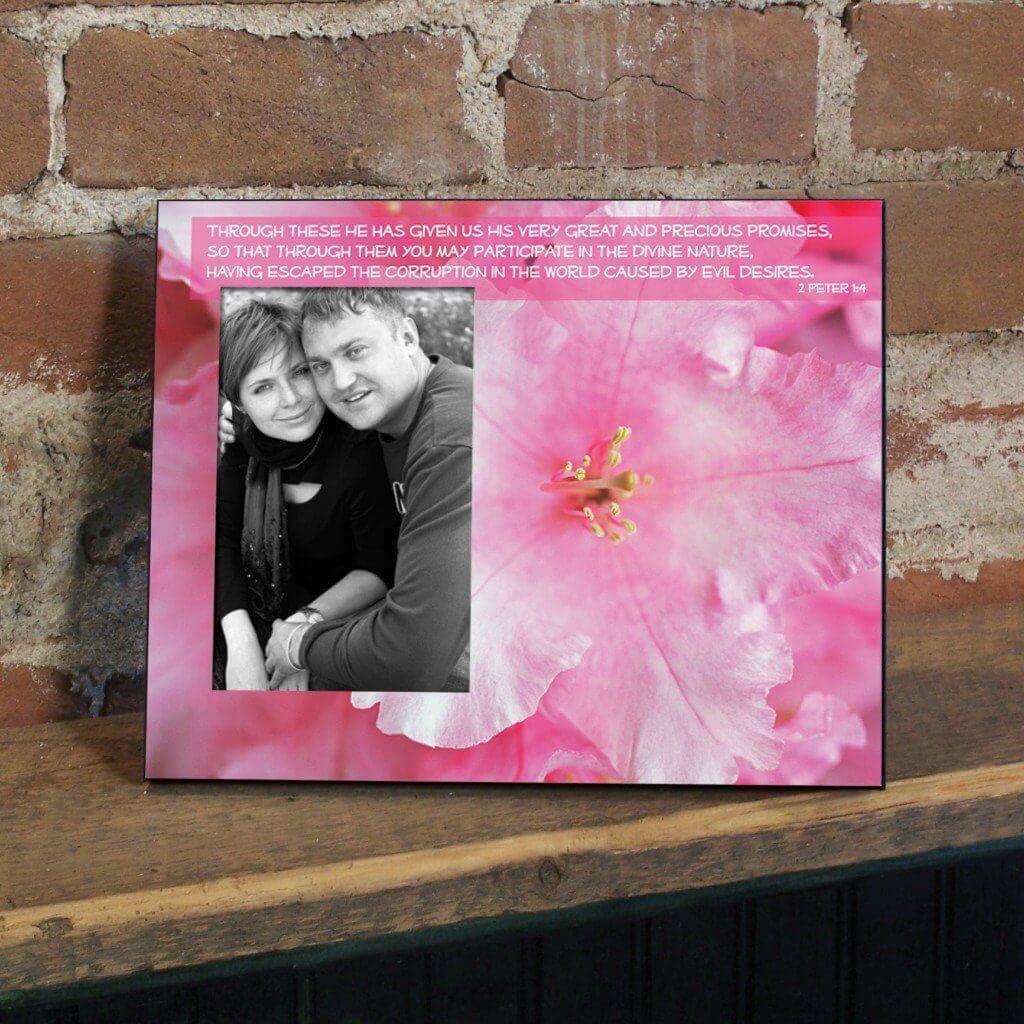 2 Peter 1:4 Decorative Picture Frame - Holds 4x6 Photo