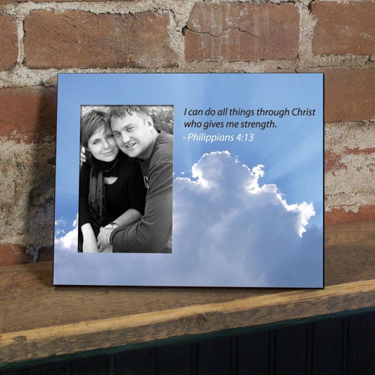 Philippians 4:13 Decorative Picture Frame (Horizontal) - Holds 4x6