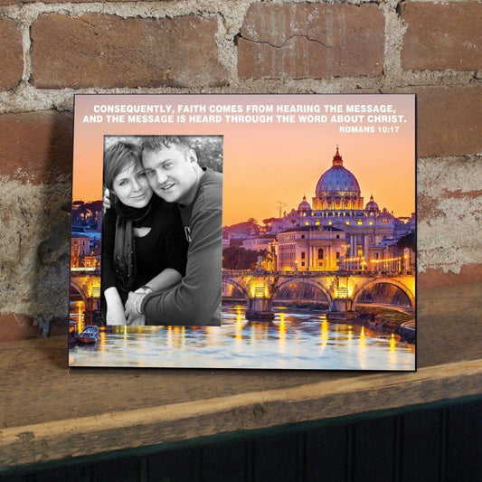Romans 10:17 Decorative Picture Frame - Holds 4x6 Photo