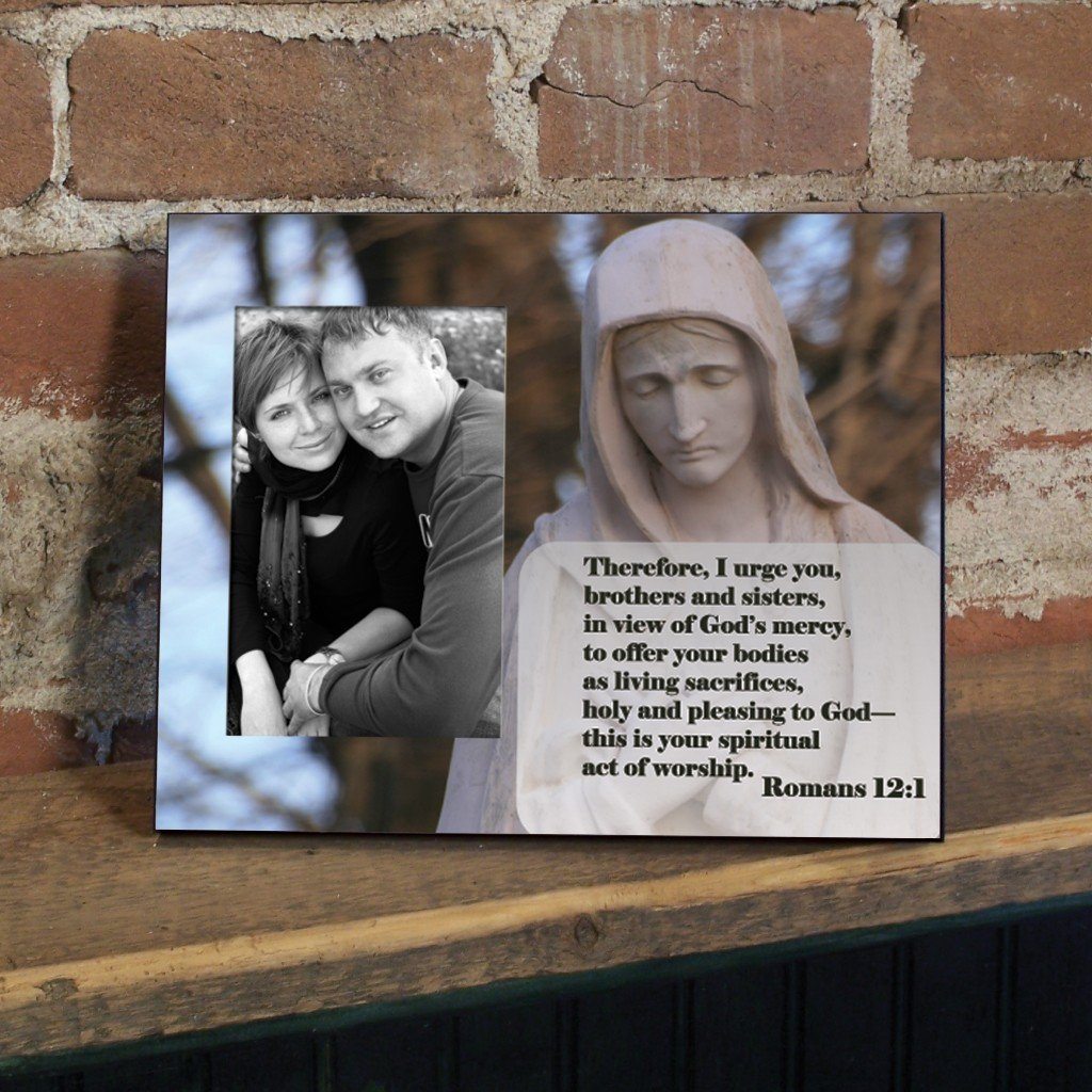 Romans 12:1 Decorative Picture Frame - Holds 4x6 Photo