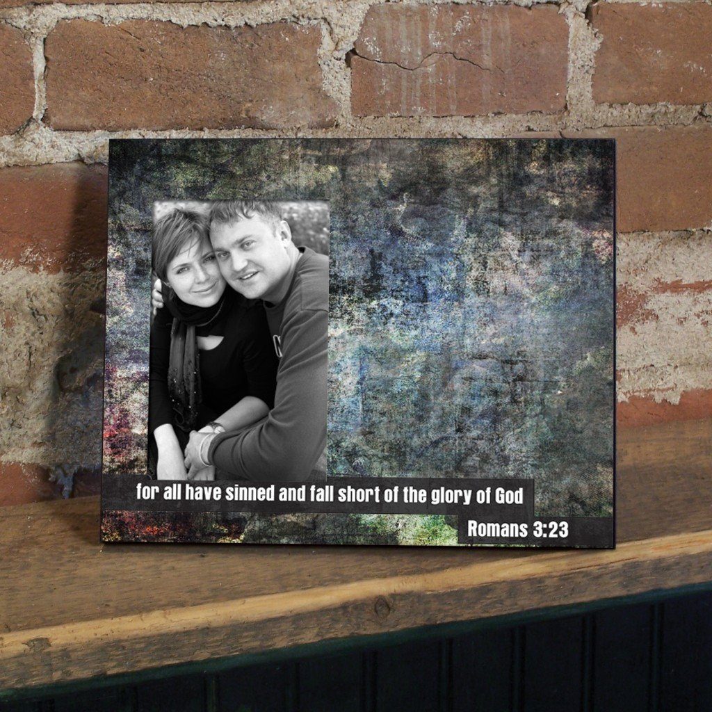 Romans 3:23 Decorative Picture Frame - Holds 4x6 Photo