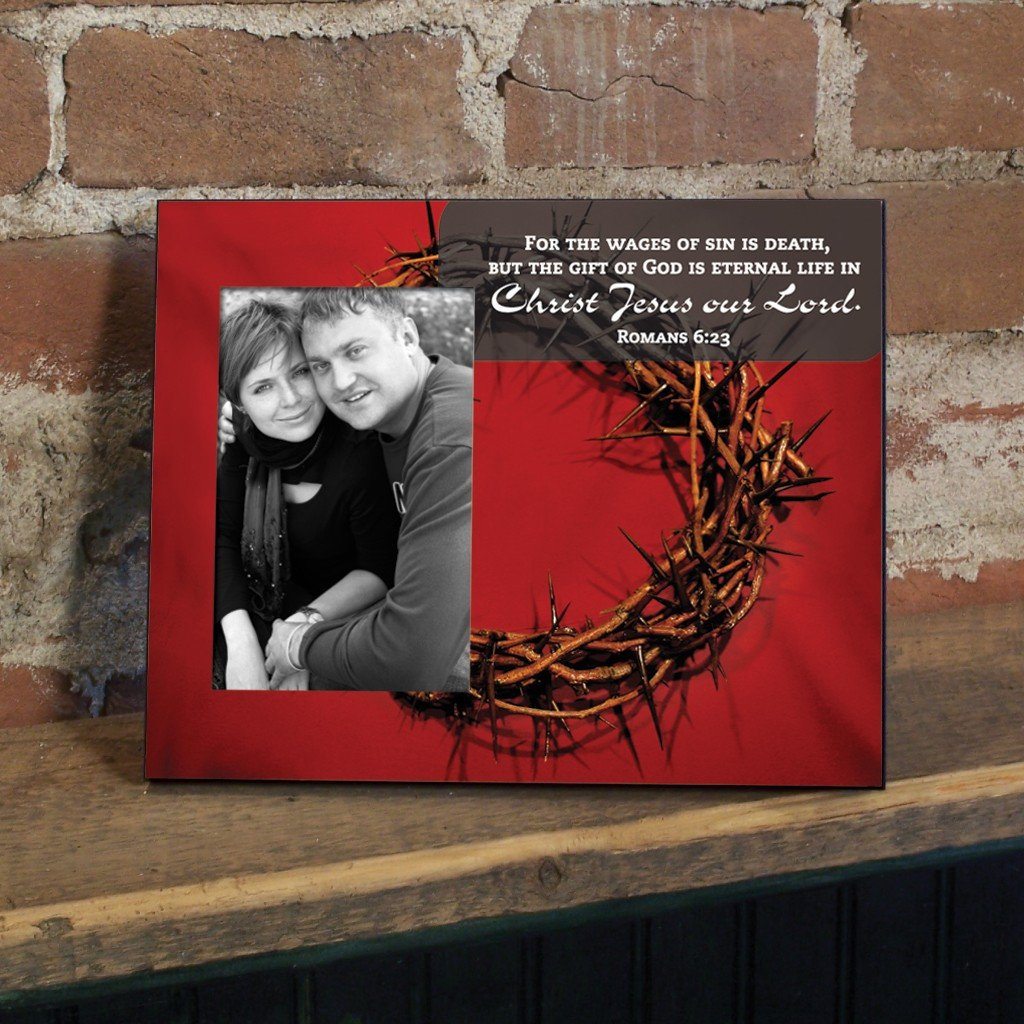 Romans 6:23 Decorative Picture Frame - Holds 4x6 Photo