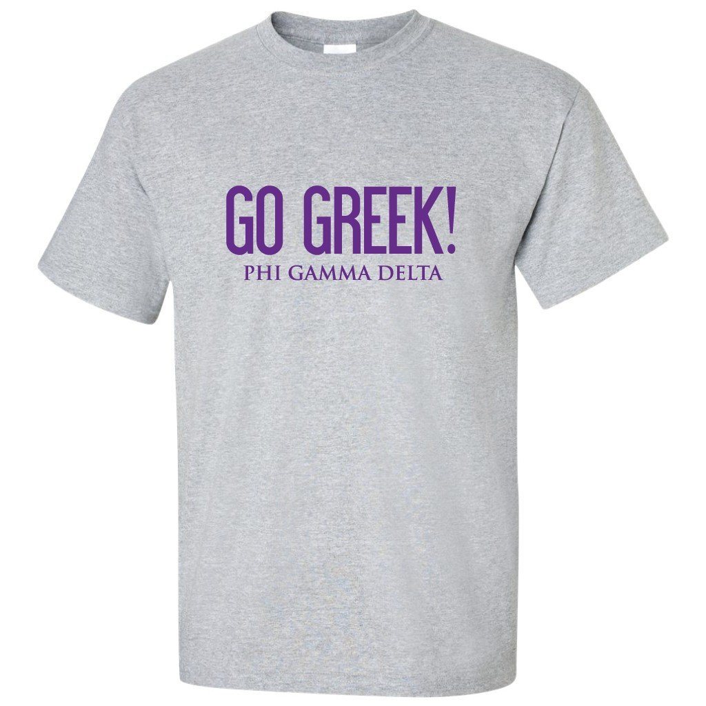 Phi Gamma Delta "Go Greek" T-shirt - FREE SHIPPING