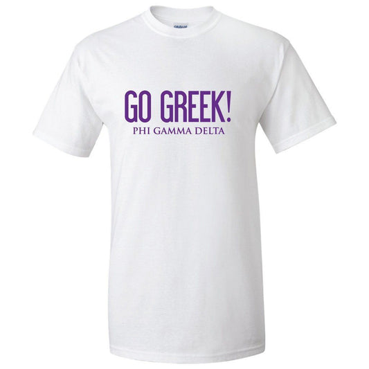 Phi Gamma Delta "Go Greek" T-shirt - FREE SHIPPING