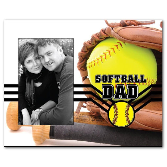 Softball Dad Picture Frame - Holds 4x6 Photo
