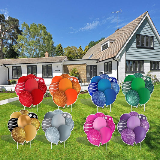 Pick Your Own Colors 23.5" Balloon Bouquets Yard Sign Set of 8