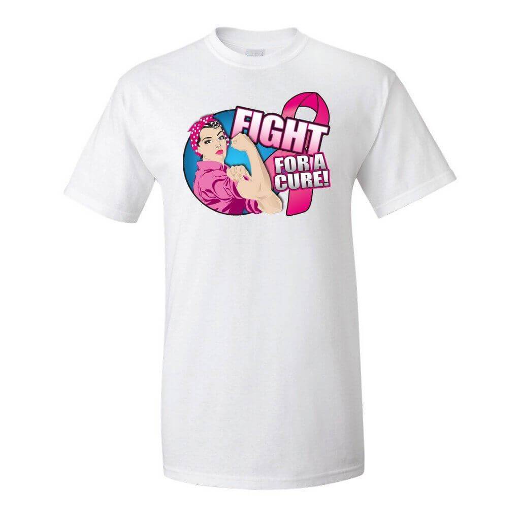 Fight for a Cure Breast Cancer Awareness T-Shirt - FREE SHIPPING