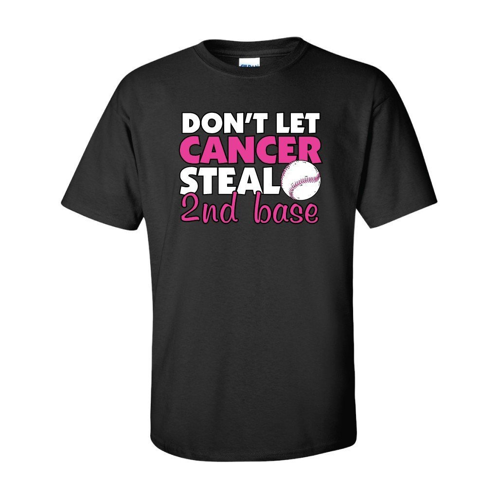 Steal 2nd Base Breast Cancer Awareness T-Shirt - FREE SHIPPING