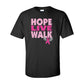 Hope, Live, Walk Breast Cancer Awareness T-Shirt - FREE SHIPPING