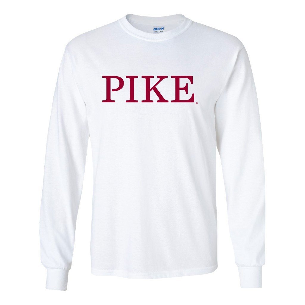 Pi Kappa Alpha Long Sleeve T-shirt Pike Design - FREE SHIPPING