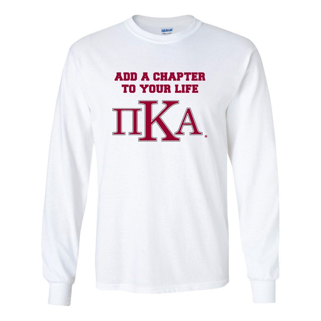 Pi Kappa Alpha Long Sleeve T-shirt "Add a Chapter to Your Life" - FREE SHIPPING