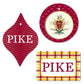 Pi Kappa Alpha Ornament - Set of 3 Shapes - FREE SHIPPING