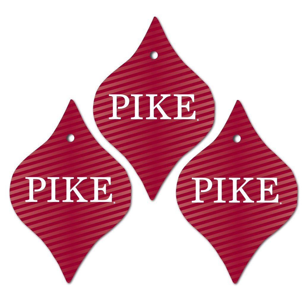 Pi Kappa Alpha Ornament - Set of 3 Tapered Shapes - FREE SHIPPING