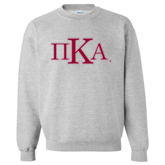 Pi Kappa Alpha Sport Gray Crewneck Sweatshirt Greek Letters Design FREE SHIPPING