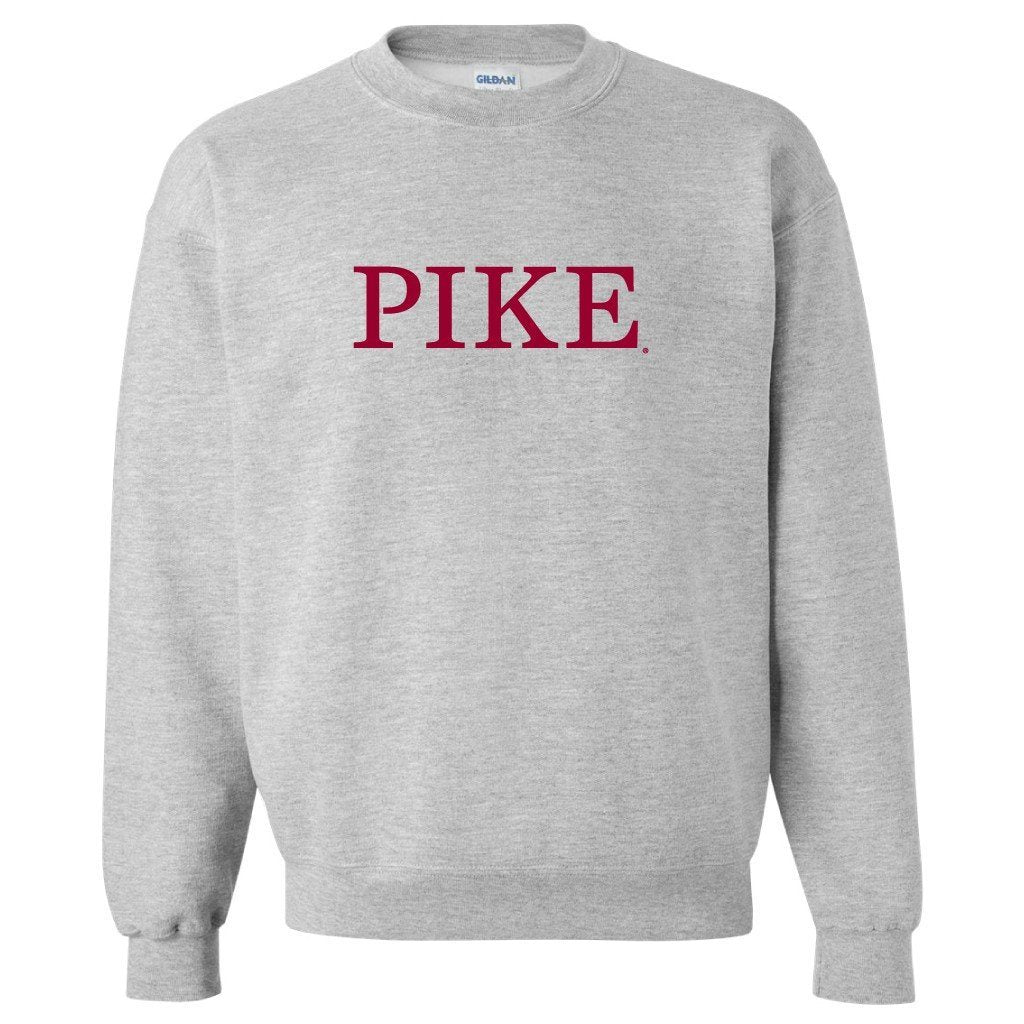 Pi Kappa Alpha Sport Gray Crewneck Sweatshirt Pike Design FREE SHIPPING