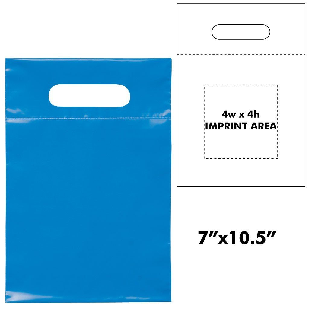Plastic Die Cut Handle Bags | 7"W x 10.5"H