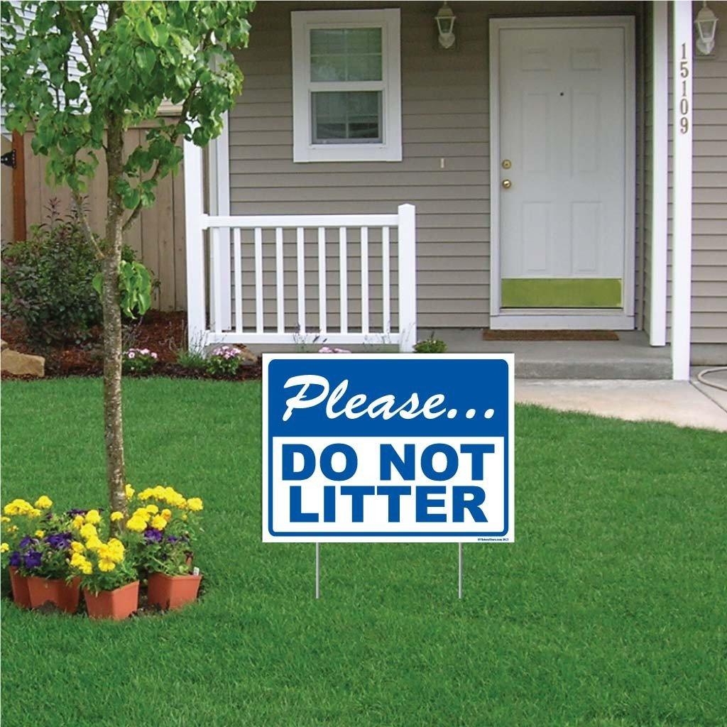 Please Do Not Litter Sign or Sticker - #14