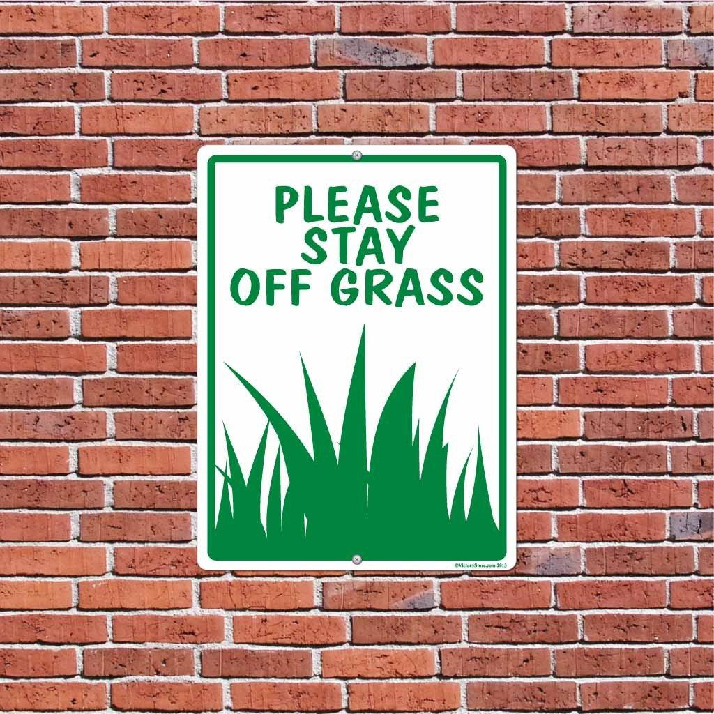 Please Stay off the Grass Sign or Sticker