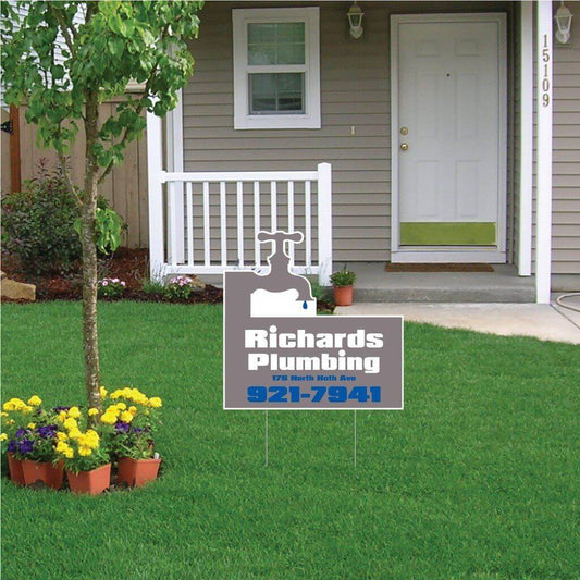 Faucet Shaped Yard Sign 21"x20.8" Corrugated Plastic