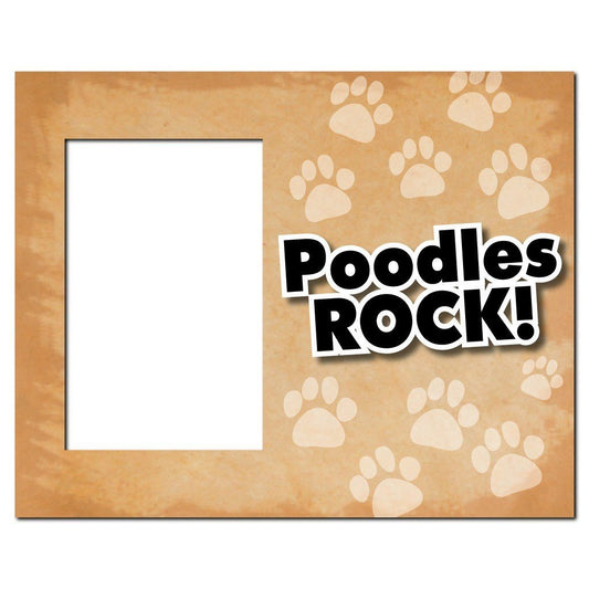 Poodles Rock Dog Picture Frame - Holds 4x6 picture