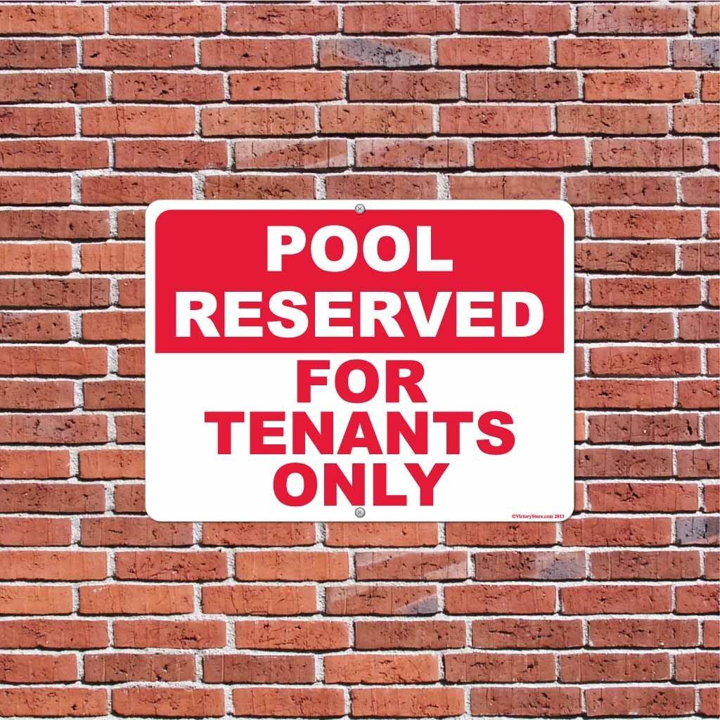 Pool Reserved for Tenants Only Sign/Sticker | VictoryStore ...
