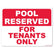 Pool Reserved for Tenants Only Sign/Sticker | VictoryStore ...