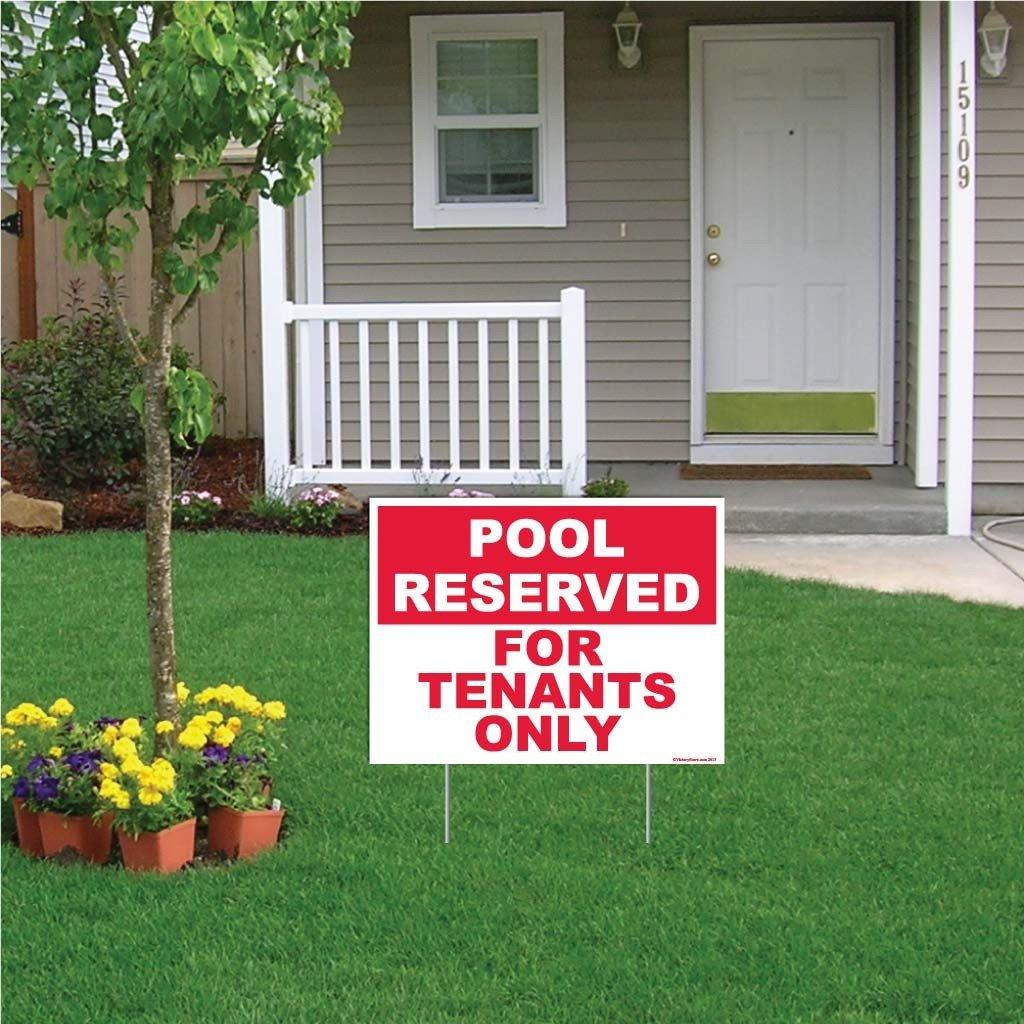 Pool Reserved for Tenants Only Sign or Sticker - #6