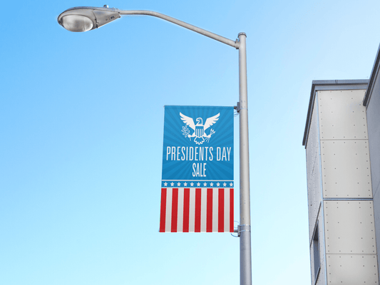 presidents day sale pole banner