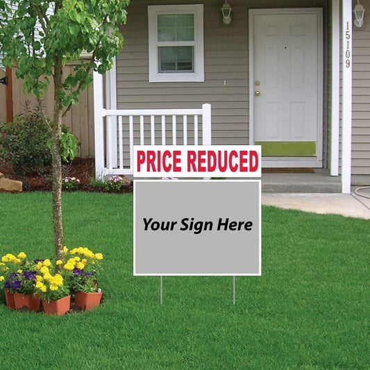 Price Reduced Real Estate Yard Sign Rider Set - FREE SHIPPING
