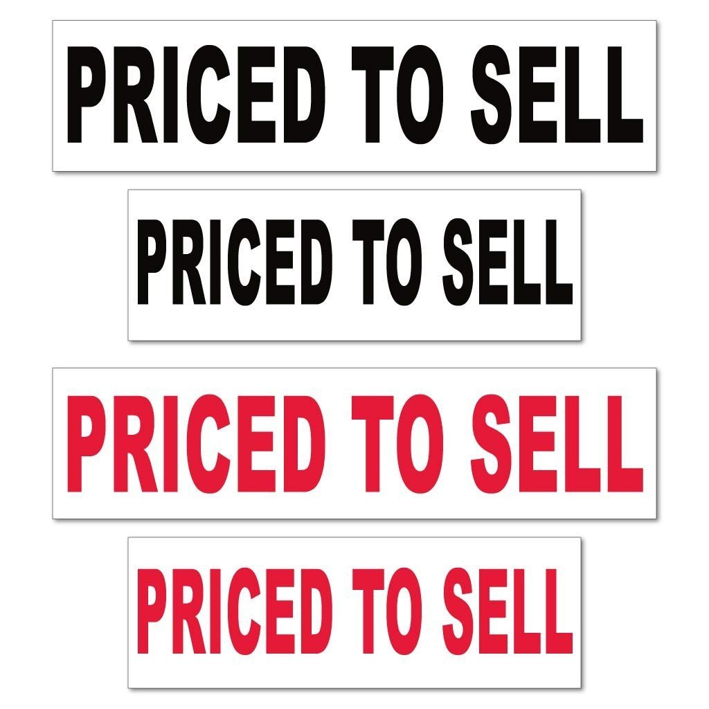 Priced to Sell Real Estate Yard Sign Rider Set - FREE SHIPPING