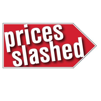 Prices Slashed Spinner Signs