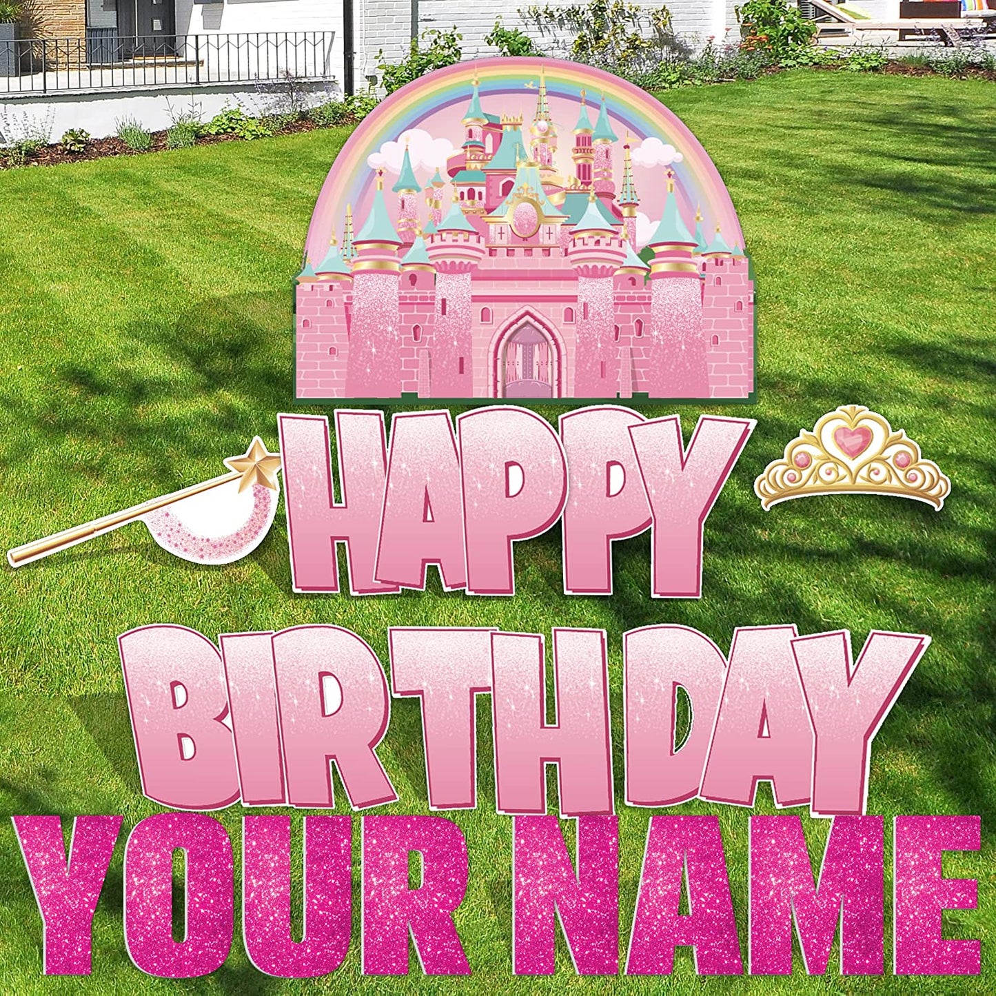 Princess Birthday Yard Signs Quick Set