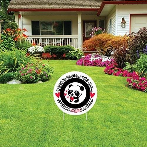 Promposal Yard Sign - "PANDAmonium Prom" Panda Bear Promposal - FREE SHIPPING