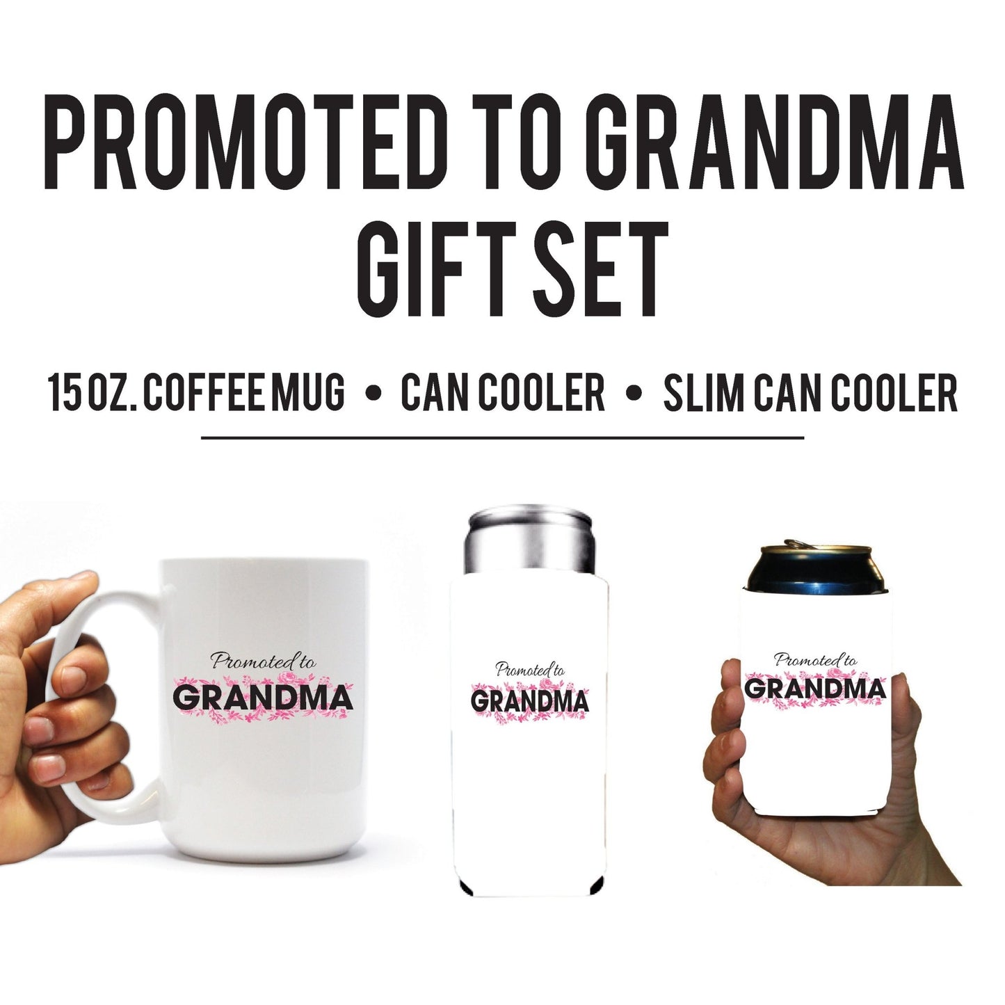 Promoted To Grandma Mug & Can Cooler Gift Pack