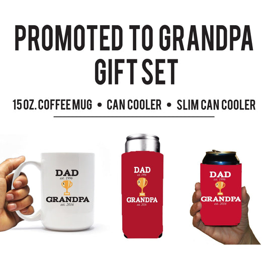 promoted to grandpa gift set