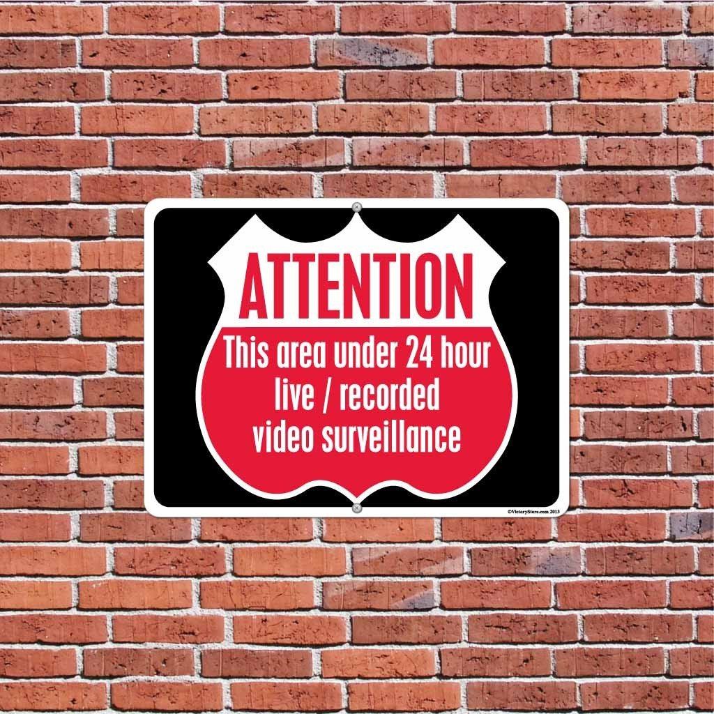 Protected By 24 Hour Video Surveillance Sign or Sticker