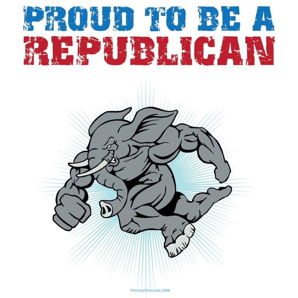 Proud To Be A Republican White T-Shirt - FREE SHIPPING