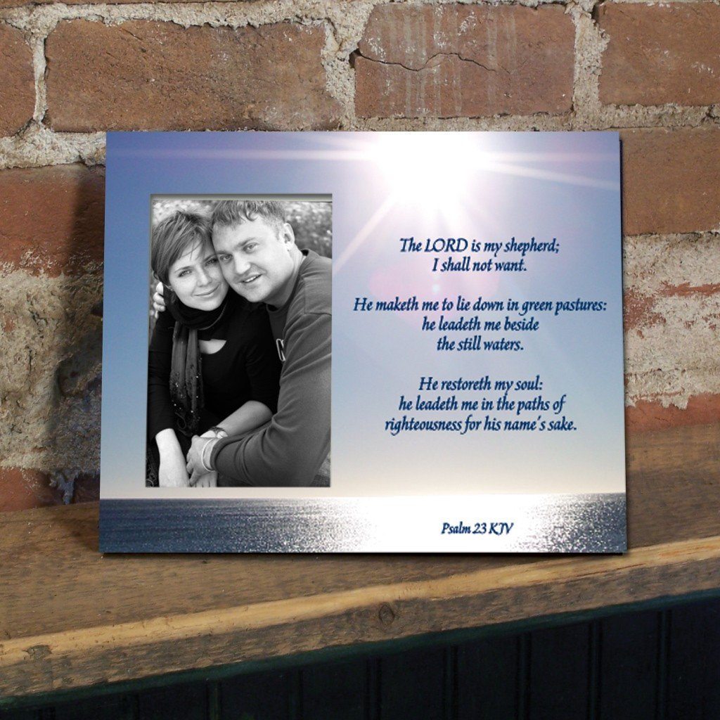 Psalm 23 Decorative Picture Frame - Holds 4x6 Photo
