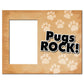 Pugs Rock Dog Picture Frame - Holds 4x6 picture
